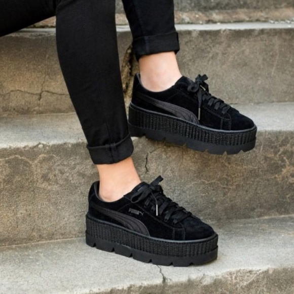 black suede puma creepers